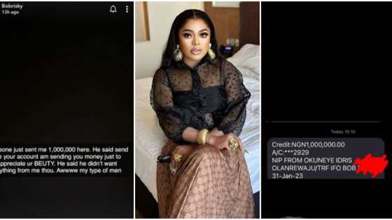 “From Idris to mummy of Lagos”: Bobrisky sends N1m to himself, posts alert and claims it was from admirer