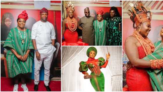 Iyabo Ojo, Mercy Johnson, Jandor, others storm Funke Akindele's film premiere rocking Christmas colours