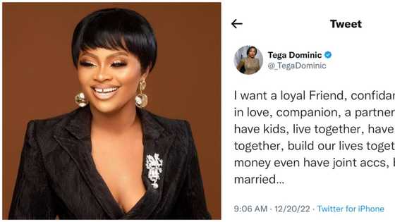 "I want a joint account with man that is not my husband": BBN Tega reveals new relationship goals