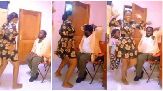 Cute wife with stunning dance talent shakes waist for hubby, their kids interrupt moment video causes stir