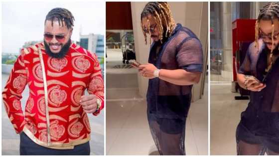 BBNaija star Whitemoney steps out in see-through net ensemble, fans react