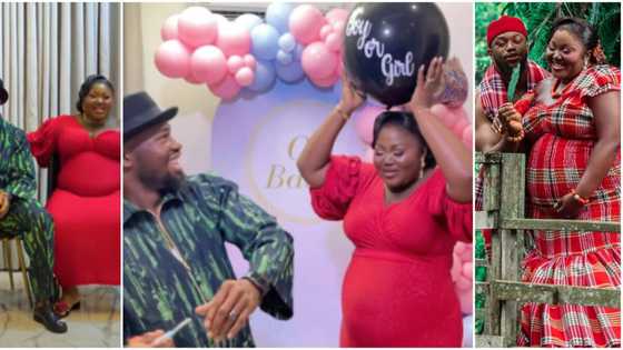 Actor Stan Eze, wife Blessing Obasi throw gender reveal party, sweet video melts hearts