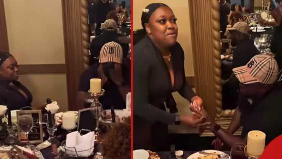 Dramatic moment lady Proposes to boyfriend to fast track their marriage, video causes commotion