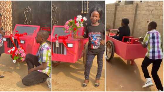 See love o: Maleek of Ikorodu Bois surprises sister with customized "Rolls Royce" for Valentine's day