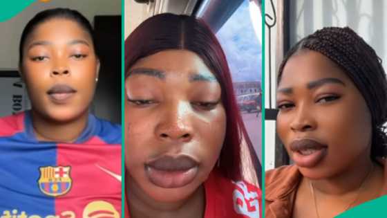 Lady in tears, displays what she saw at man's doorstep after visiting his house without telling him