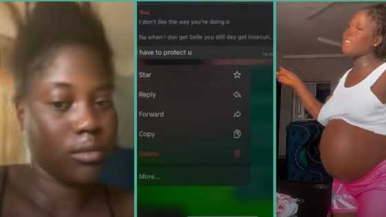 "I almost cried": Lady who got pregnant for her man displays messages she received from him