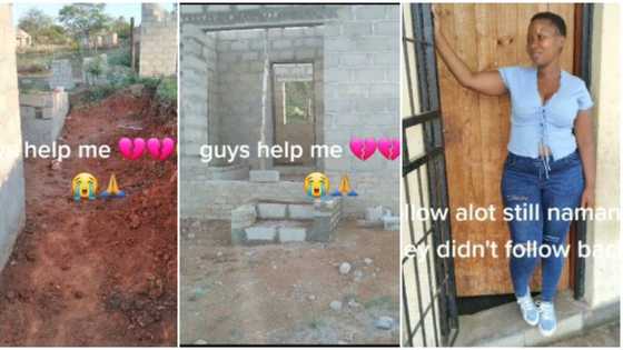 "I'm kindly asking": Hardworking lady shows off the 2 rooms she built by herself, seeks help to roof the house