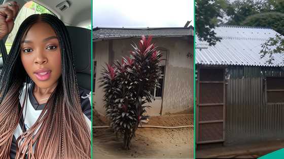 Lady shows video of “zinc” house she constructed after demolishing father’s building of 40 years