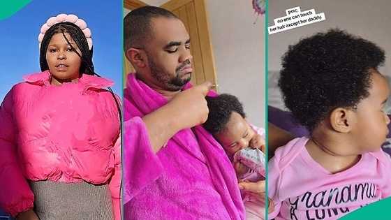 Little girl who allows only her father to touch her hair goes viral on TikTok, people react to video