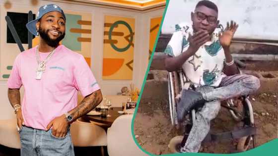 Video: Man in wheelchair appreciates Davido for sending him money, says “right now I just want to jump”