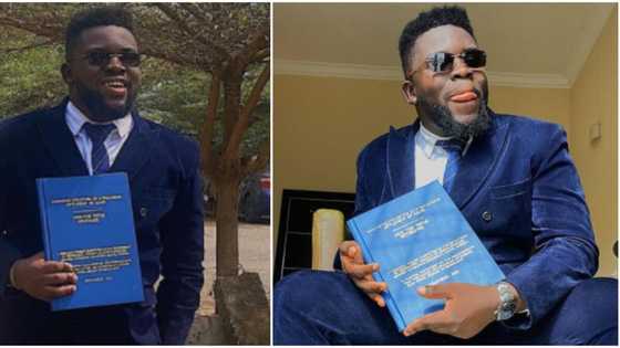 Skit maker Folagade Banks shares celebratory photos as he bags bachelor's degree from OAU