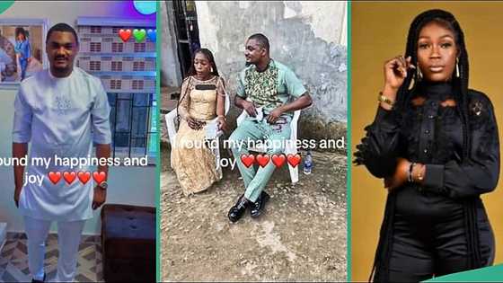 Handsome Nigerian man goes viral after showing off newlywed wife, people react to video