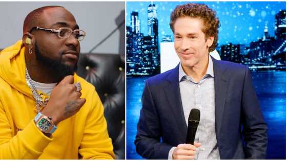 Joel Osteen preaches facts - Davido says as he shares photo of himself watching US pastor talk