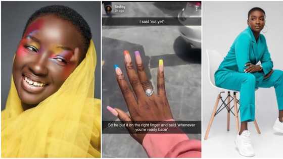 I said not yet: BBNaija's Saskay flaunts stunning engagement ring with hilarious response to her man