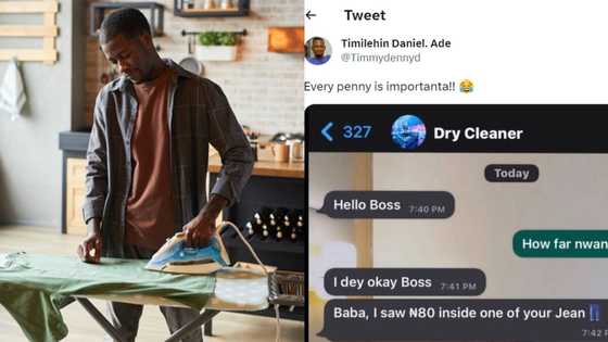 "Send it back immediately": Nigerian man insists on collecting N80 seen in his pocket by dry cleaner