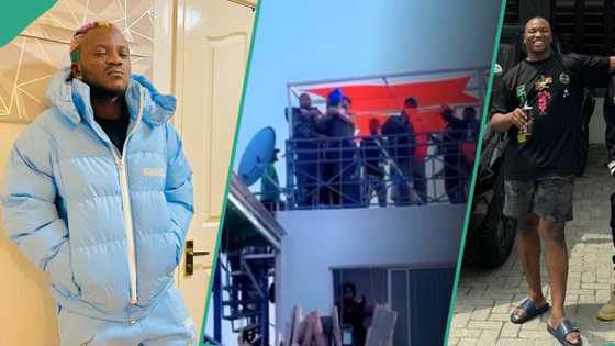 "Wahala": Portable beats up Yungi Duu's Manager, nearly throws him off a balcony in viral clip