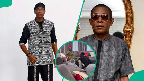 Nkem Owoh excited as he meets Lateef Adedimeji, adorable moment trends: " Yorubas are so respectful"