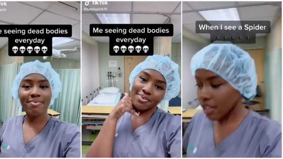 Pretty lady who works at a mortuary records herself at work, says she is used to seeing dead bodies everyday