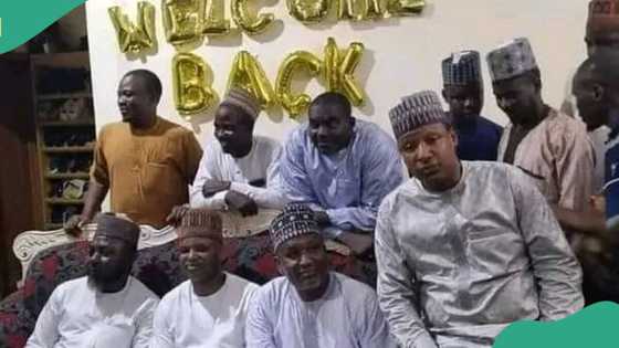 Photos emerge as Abba Kyari returns from prison, family members gather to celebrate: "Welcome back"