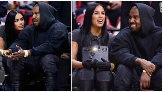 So proud: Kanye West's Kim Kardashian lookalike lover congratulates him on Grammy wins