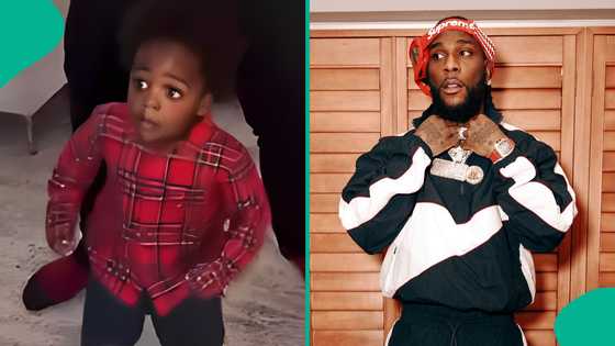 2-year-old boy dances to Burna Boy's song, singer reacts: "He was baptised into Odogwu's music"