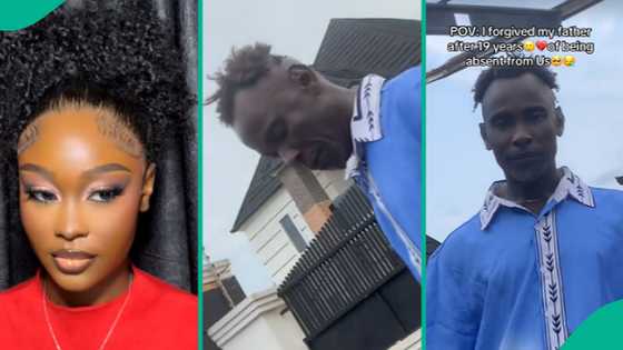 Lady plays football with father who was absent for 19 years, shares reason for forgiving him