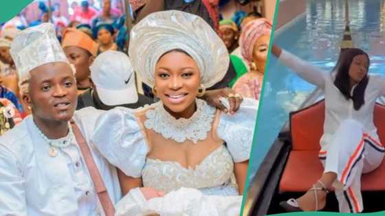Portable’s 4th wife Ashabi turns heads, rocks heels on boat in Qatar: "Wetin do your steeze?"