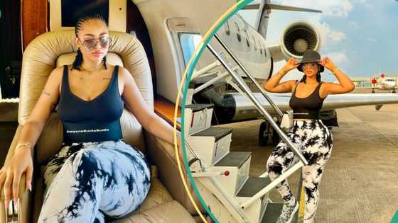 “U shouldn’t talk”: Regina Daniels complains about economy while boarding private jet, fans slam her