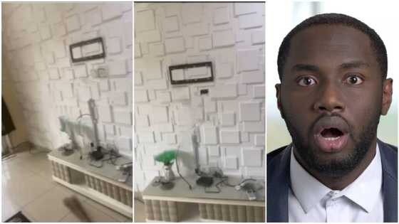 How did they do it? Massive reactions as guests disappear with TV from shortlet apartment, video goes viral
