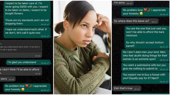 "You will remain unmarried": Bitter Whatsapp chats leaks as lady 'scatters' her relationship over flowers