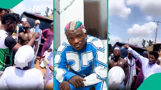 Portable undergoes spiritual deliverance on roadside, video triggers reactions: “Stubborn demons"