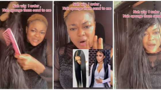 Na wig I order, na sponge dem send: Lady shares video of N75k product gotten from hair vendor