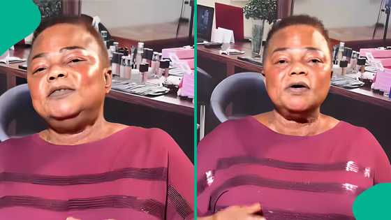 Grandma displays impressive makeup transformation in sweet video: "No be Ojude Oba D&G woman?"