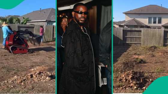 Adekunle Gold shares video as work starts on his new house in US, clip trends: "AG doings"