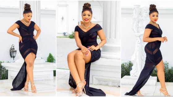 Her royal highness: Fans praise BBNaija’s Queen as she makes fashion statement in sheer black dress