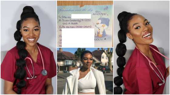 Nigerian lady becomes 1st doctor in her family, shares photo of paper where she wrote her dream 10yrs ago