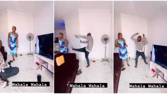 Nigerian man goes crazy after girlfriend broke his flatscreen TV with no remorse, video angers many