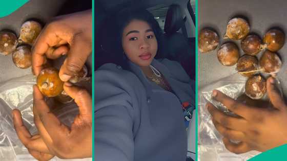 Lady shows what she saw after keeping "agbalumo" in freezer for over a year, video generates buzz