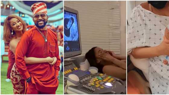 Banky W and Adesua Etomi’s son clocks 1, couple includes baby’s photo in emotional video, fans moved to tears