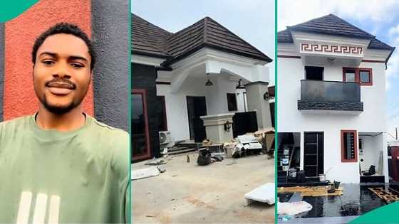 Nigerian man who built magnificent house from scratch posts inspiring video on TikTok, people react