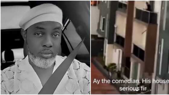 "Family and God, everything else comes and goes": Comedian Ayo Makun reacts as fire guts his Lagos house