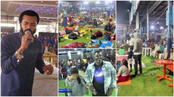 Evangelist Ebuka Obi asks singles to pick babes during service, church "scatters" as men drag ladies