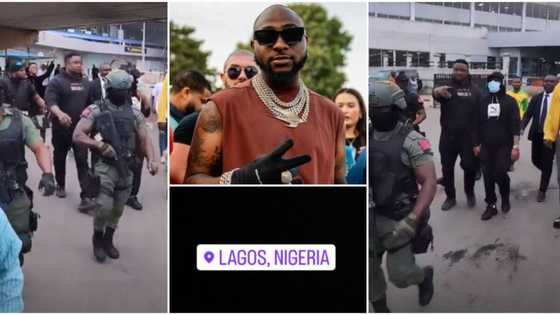 “This one pass president”: Video of Davido surrounded by armed bodyguards as he lands in Lagos goes viral