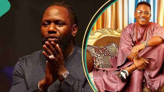 Pastor Jimmy Odukoya tells ladies to concentrate as Timini Egbuson visits church, video trends