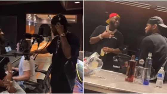 Another massive hit incoming: Fans excited as Davido shares interesting studio session with Usher Raymond