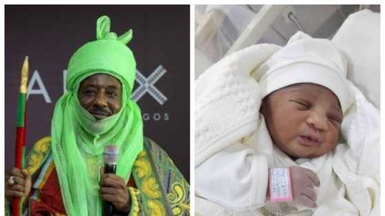Amaryar tsohon Sarkin Kano Sanusi II ta haifi kyakkyawar ‘Diya Mace (Hoto)
