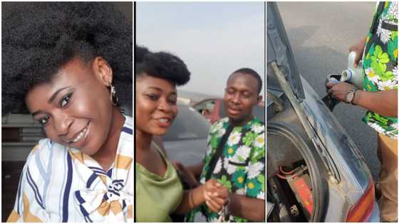 "He was Godsent": Nigerian man sees lady stranded on 3rd Mainland Bridge, pours fuel into her car
