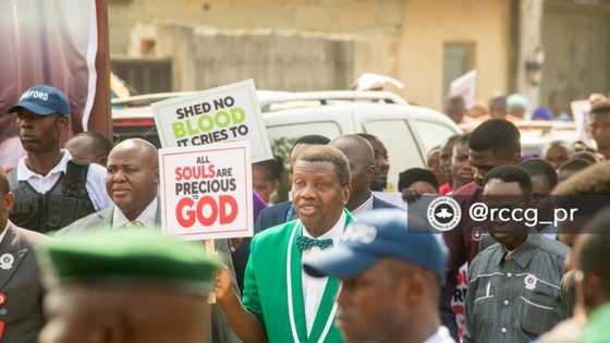 Adeboye leads RCCG members to protest killings, insecurity (photos, video)