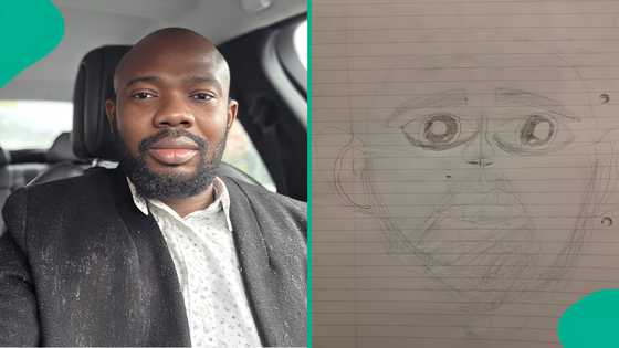 Dad who sat quietly for little daughter to draw him gets disappointed after seeing finished work