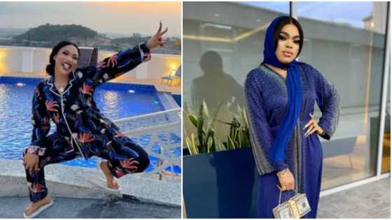 Tonto Dikeh shares humbling video of moment creditor storms Bobrisky's house and he denies being home